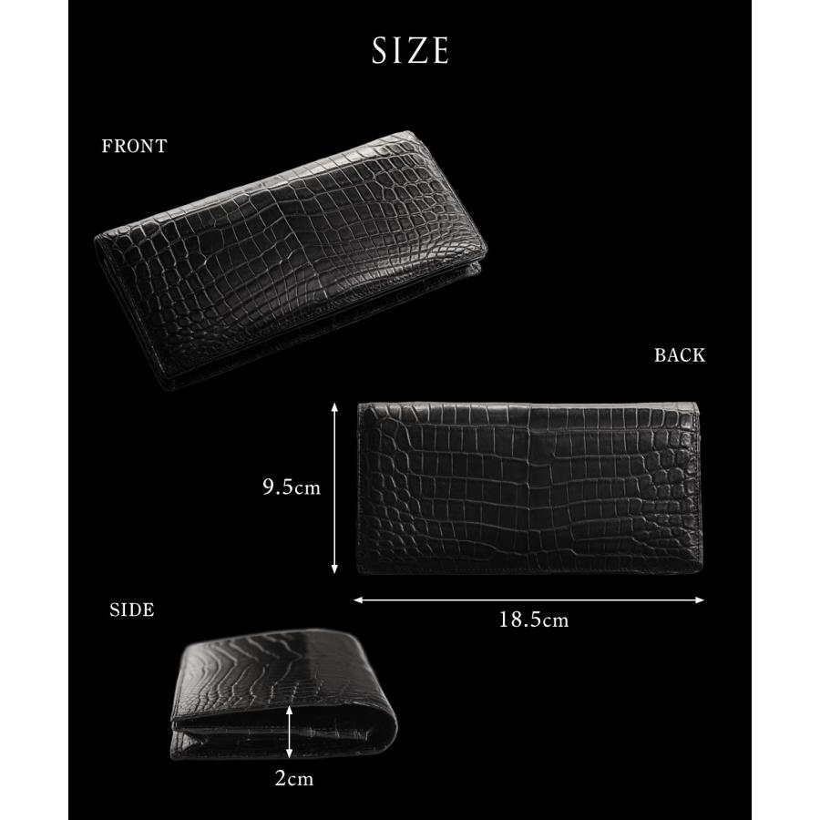 ナイルクロコダイル メンズ 長財布 無双 マット 加工 センター取り 一