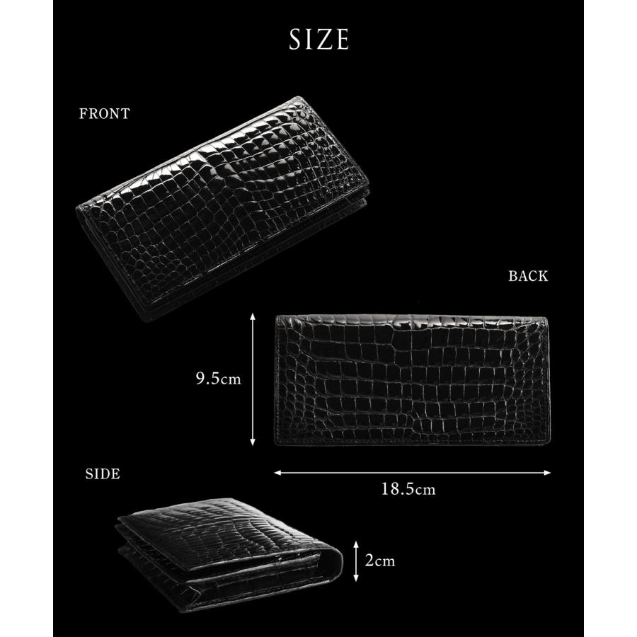 クロコダイル財布 長財布 無双 メンズ シャイニング 加工 センター取り