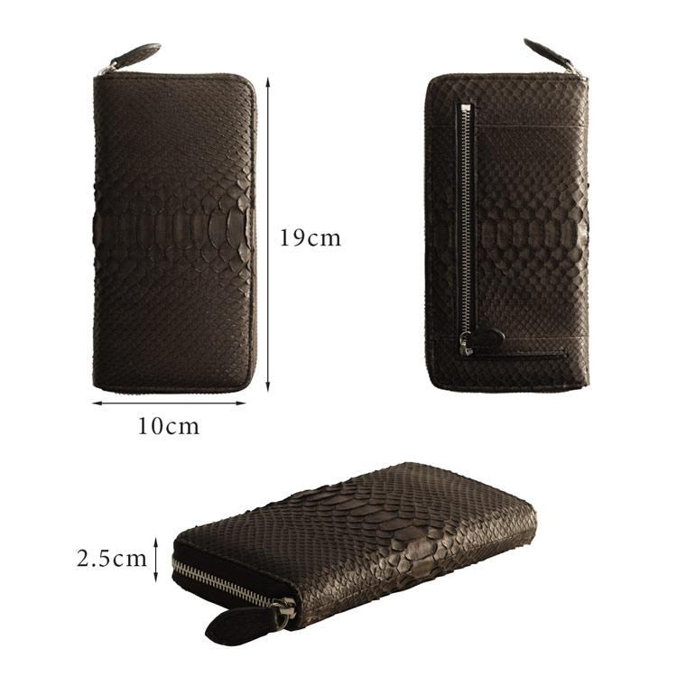 新品　ダイヤモンドパイソン　革　長財布　ラウンドファスナー　蛇革 楽天市場】【19%offクーポン】ダイヤモンドパイソン メンズ 長財布