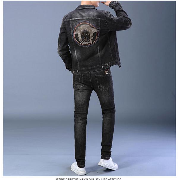 デニムジャケット 刺繍ジャケット メンズ セットアップ ジャージ 上下 オールインワン デニムパンツ ジーンズ ダメージ加工 かっこいい 送料無料 Ffgghyt0002 Sankyoplus 通販 Yahoo ショッピング