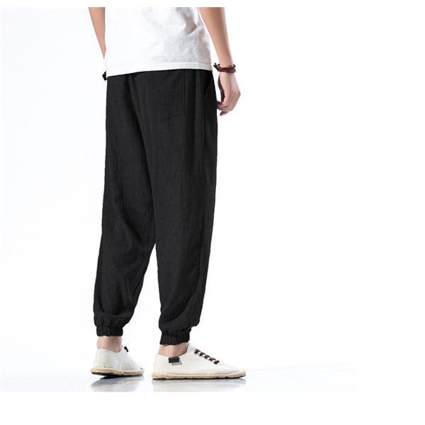 綿麻パンツ メンズ ジョガーパンツ スリムパンツ 9分丈 綿麻 スウェット サルエルパンツ 薄手 涼しく快適 春夏 人気 送料無料 Kmghut0004 Sankyoplus 通販 Yahoo ショッピング