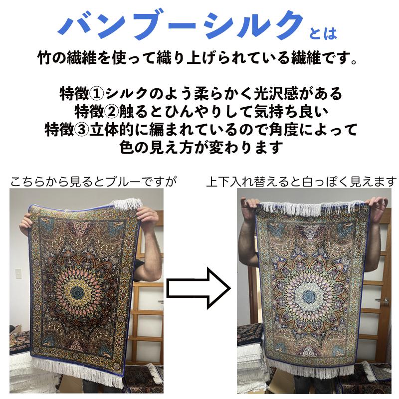 直輸入】トルコ絨毯 バンブーシルク 玄関ラグ リビング ひんやり 直輸入】トルコ絨毯 バンブーシルク 玄関ラグ リビング ひんやり