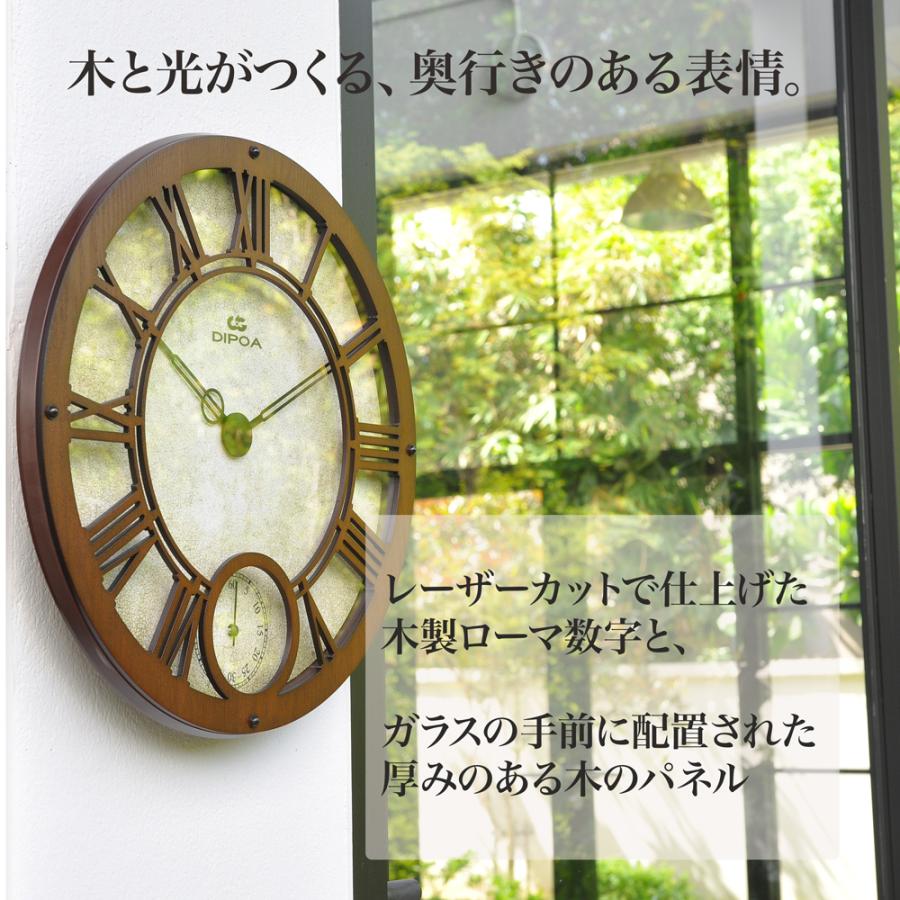 壁掛け時計 おしゃれ【40cm 木製】掛け時計 北欧 ナチュラル カフェ風