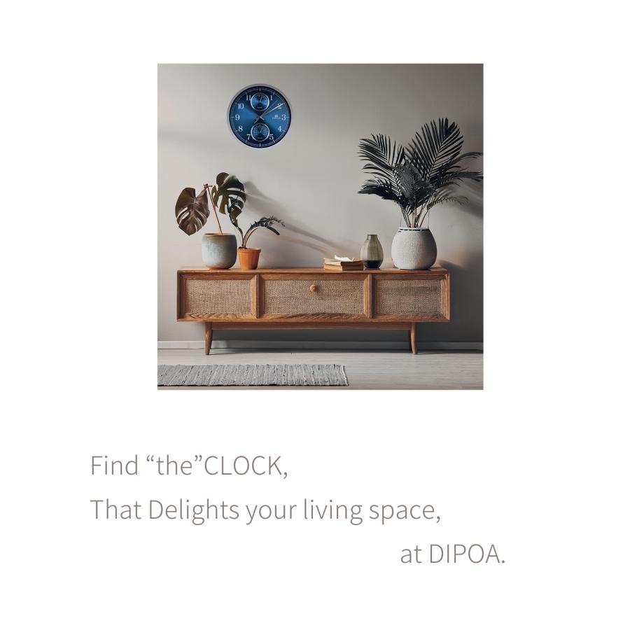 DIPOA 掛け時計 おしゃれ 木製 壁掛け時計 40cm 大きめ レトロ 静音
