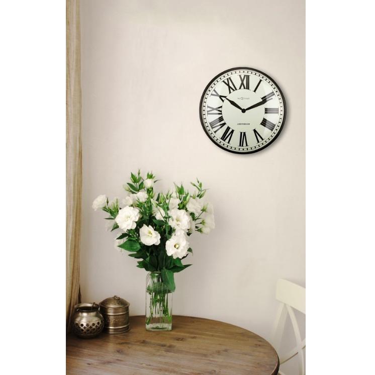 壁掛け時計 おしゃれ 掛け時計 レトロ クラシカル ローマ数字 New Amsterdαm 40cm NEXTIME CLOCK 大きい アンティーク 見やすい 欧風 ショップ用 オフィス用