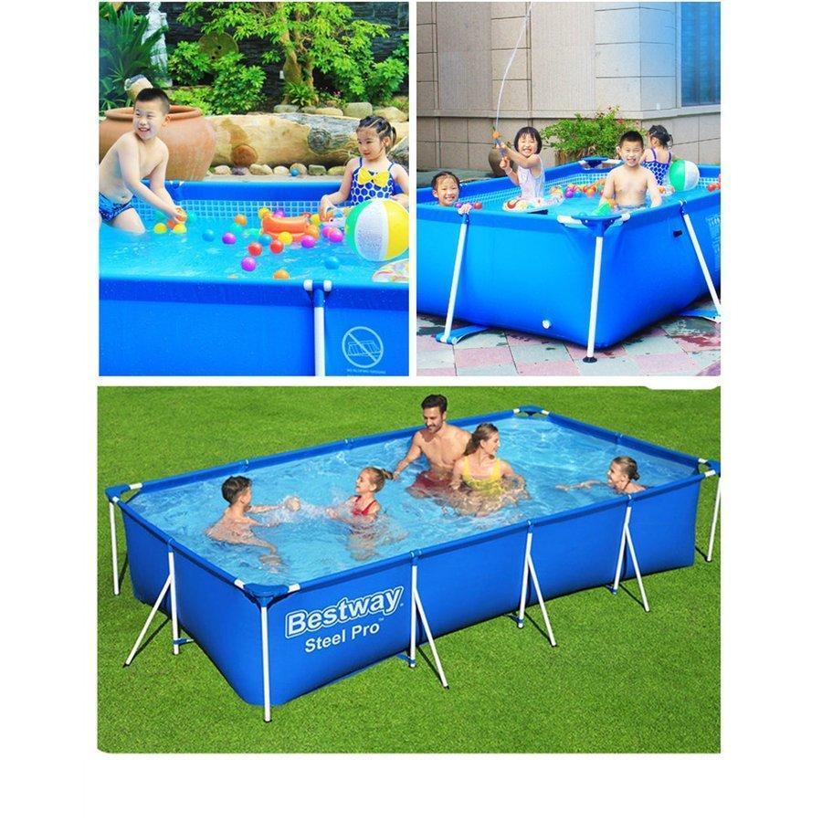 プール Bestway 長方形 空気入れ不要 組立簡単 幅300m 高さ61cm 大人気の楽しい ビニールプール ビッグプ~ル フレーム プール 水遊び プール