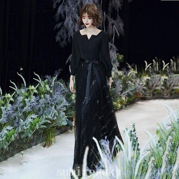 ドレス大人ピアノ発表会パーティードレスロングドレス演奏会結婚式