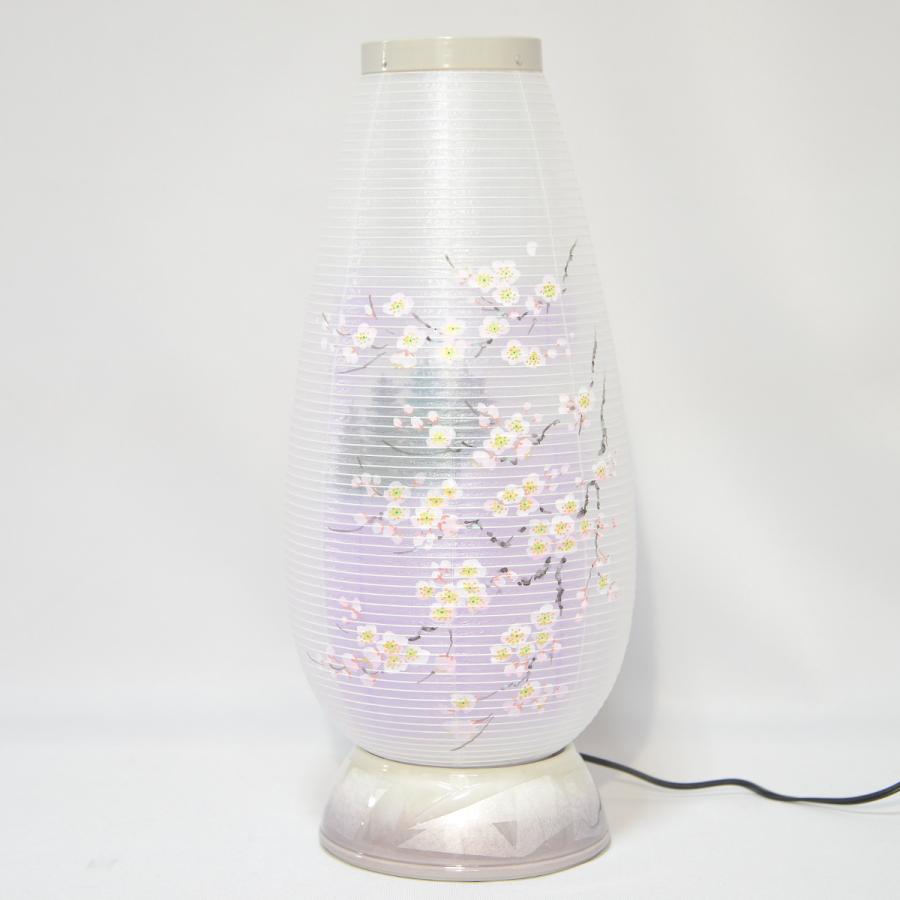盆提灯 創作提灯 宝珠灯 480 九谷銀彩 陶器 パープル 絹二重張り LED 盆ちょうちん お盆 初盆の画像