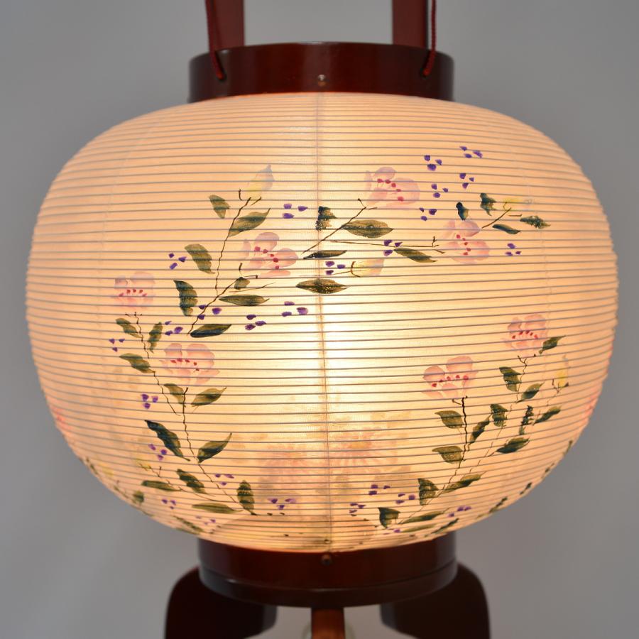 盆提灯 行灯 10号 大内さくら 絹二重張 マグネット組立 盆ちょうちん