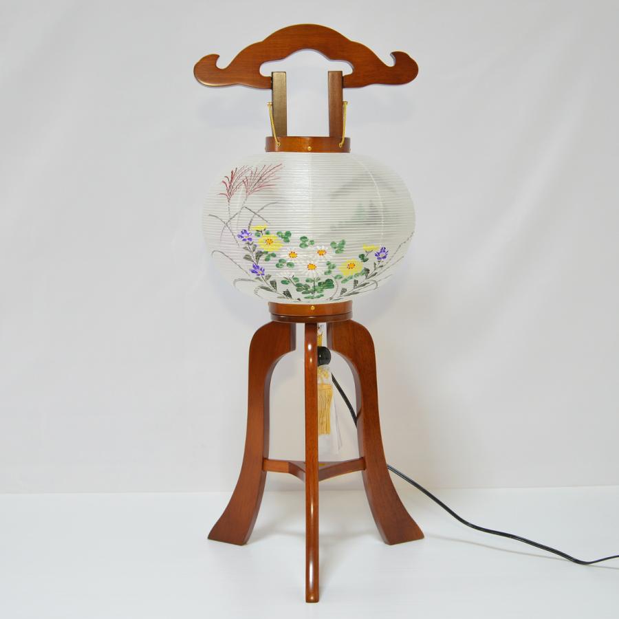 盆提灯 行灯 9号 大内 やまが 欅調 絹二重張 マグネット組立 盆