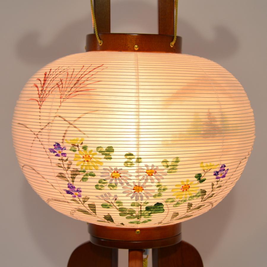 新品未使用　高級盆提灯　欅大11号絹二重絵　2個セット　ちょうちん 盆提灯 行灯 11号 大内香木調 絹二重張 家紋入 マグネット組立