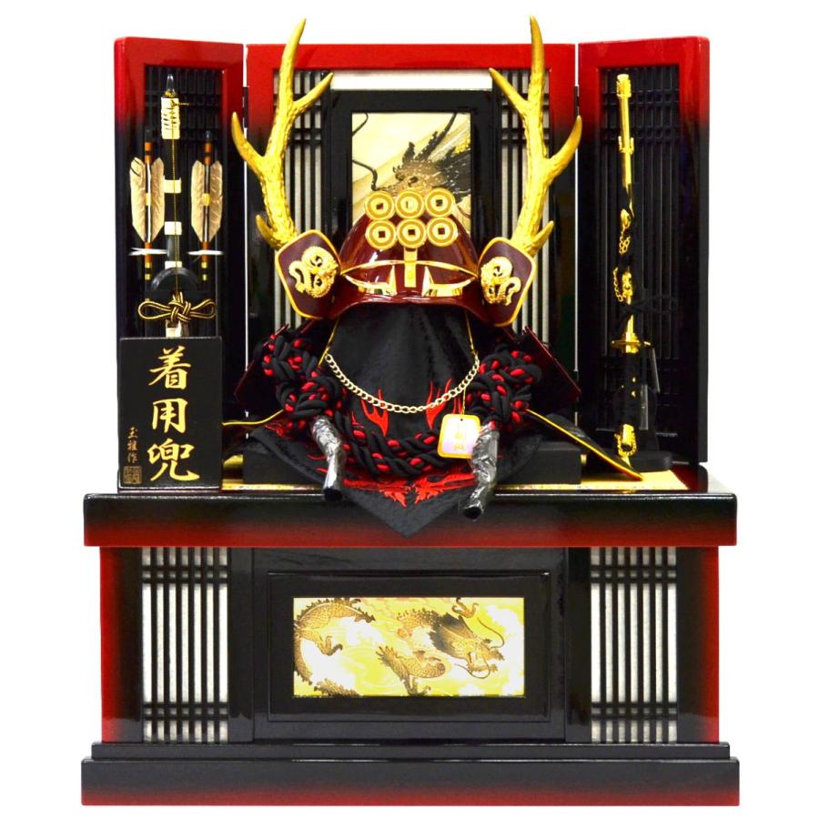 五月人形 着用収納兜飾り 真田幸村 玉雅作 25号 桃型真田兜 Gn0014 人形の三信 通販 Yahoo ショッピング