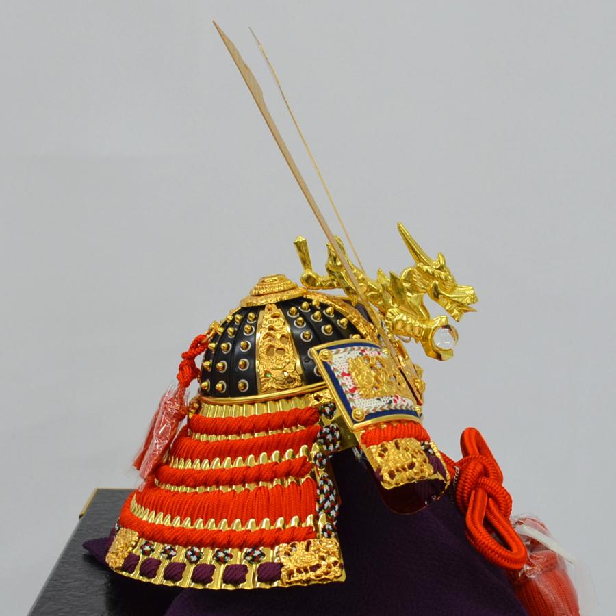 五月人形 平安住一水作 京人形 兜 京都・平安住一水作 京12号 赤糸縅 総角 大鍬型 本漆塗黒小札 共