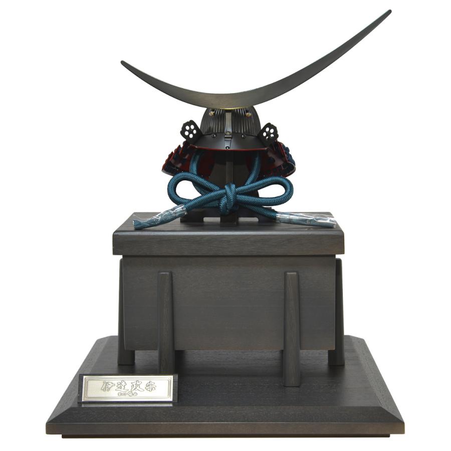 オンライン販売 五月人形 雄山作 兜飾り 三分之一 漆黒 伊達政宗