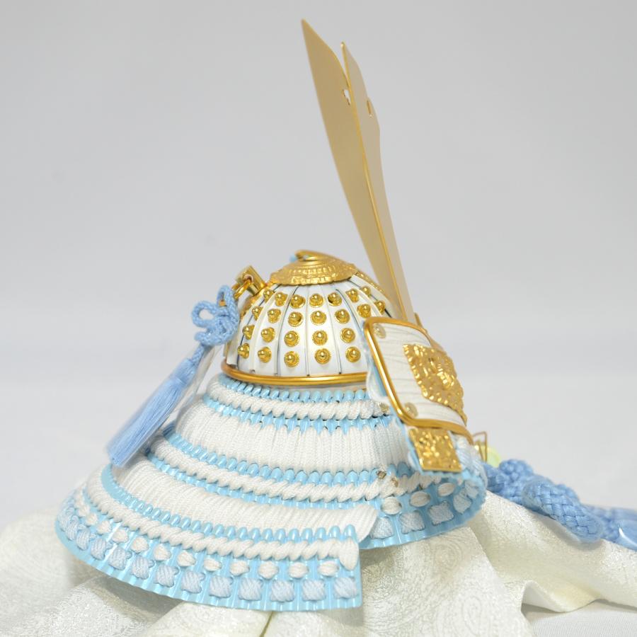 【中古品/USED】 五月人形 コンパクト 兜飾り 平安関光 8号 青小札白兜 間口36cm 【DGJ1072379729】(38700円)