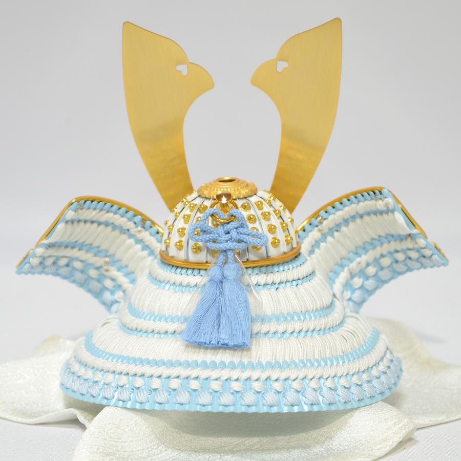 【中古品/USED】 五月人形 コンパクト 兜飾り 平安関光 8号 青小札白兜 間口36cm 【DGJ1072379729】(38700円)