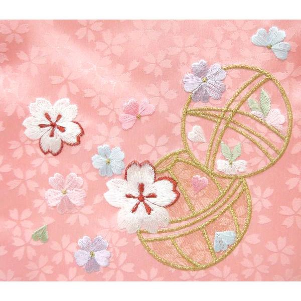 名前旗 女の子 刺繍 まり 特中 選べる二色 赤・ピンク 高さ57cm 初節句 ひな祭り_4