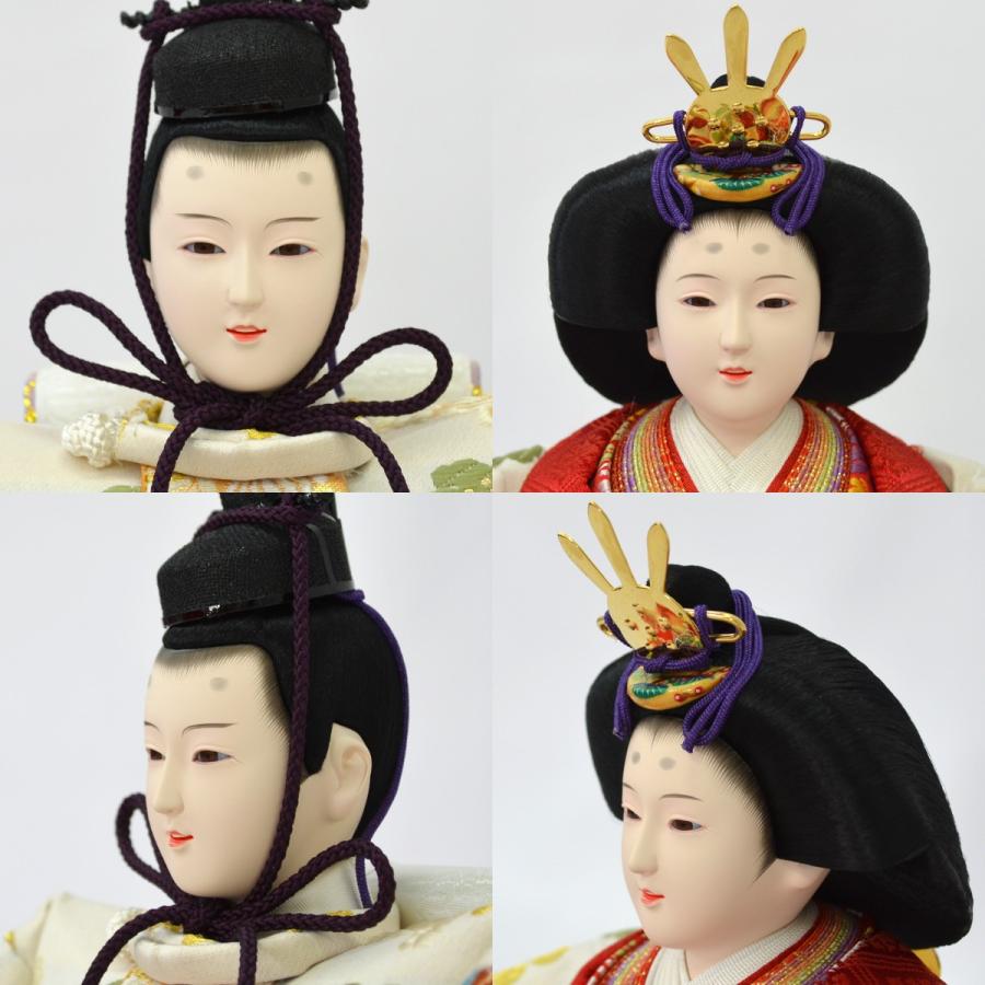 雛人形 五人飾り 平安関光 ももか 茶塗ぼかし 京八 白鳳 三段一段兼用