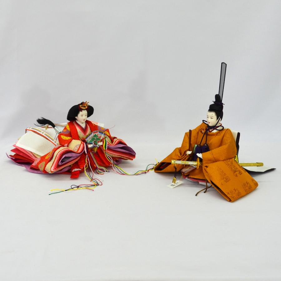 雛人形 親王飾り 蓬左佳峰 市川伯英 京九番 黄櫨染 : 人形の三信
