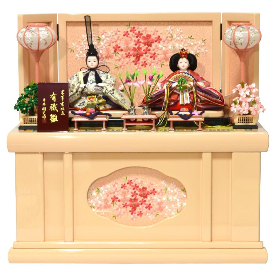 雛人形 収納飾り 親王飾り 平安関光 おぼこ親王 桃山 ピンク収納 Hn0109 人形の三信 通販 Yahoo ショッピング