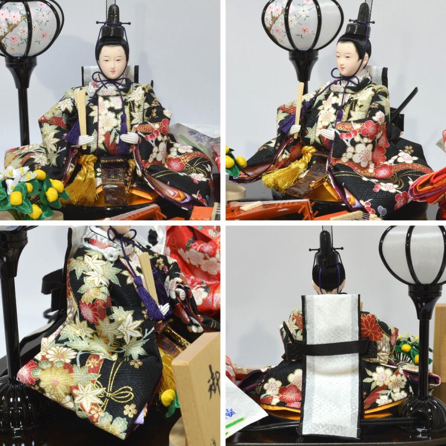 雛人形 ケース飾り 親王飾り リーフ型アクリルケース 芥子親王 : 人形