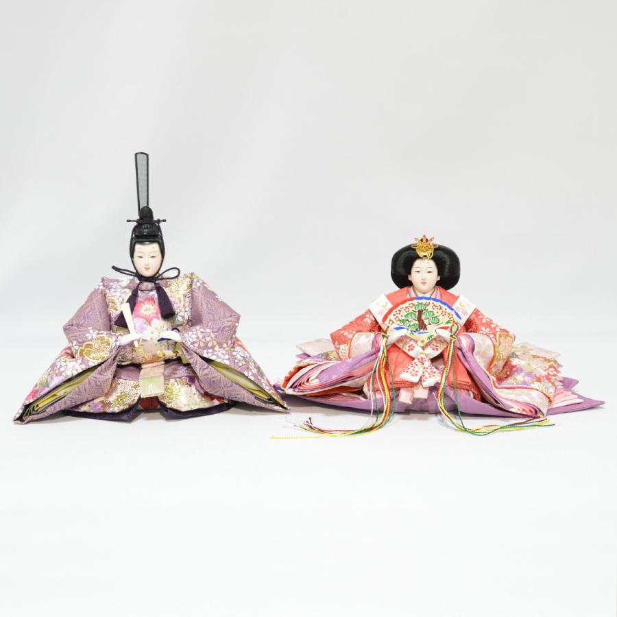 雛人形 収納飾り 五人飾り 平安豊久 京桜 白木 引き出し収納 : 人形の