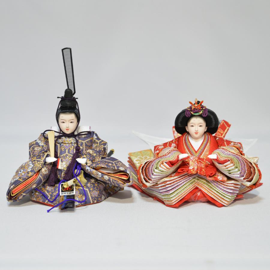 【美品】雛人形 親王飾り 収納台付き コンパクト 帯地 雛人形 コンパクト 親王飾り 収納飾り 平安関光作 京十四番 白鳳