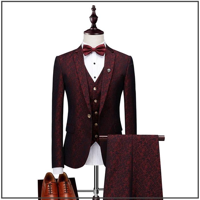 メンズ ワンボタンスーツ ドレスアップ 3点セット ジャケット ベスト パンツ お洒落なスーツ スリムスーツ スタイリッシュスーツ フォーマルスーツ Ab Xzwine Sanwashop 通販 Yahoo ショッピング