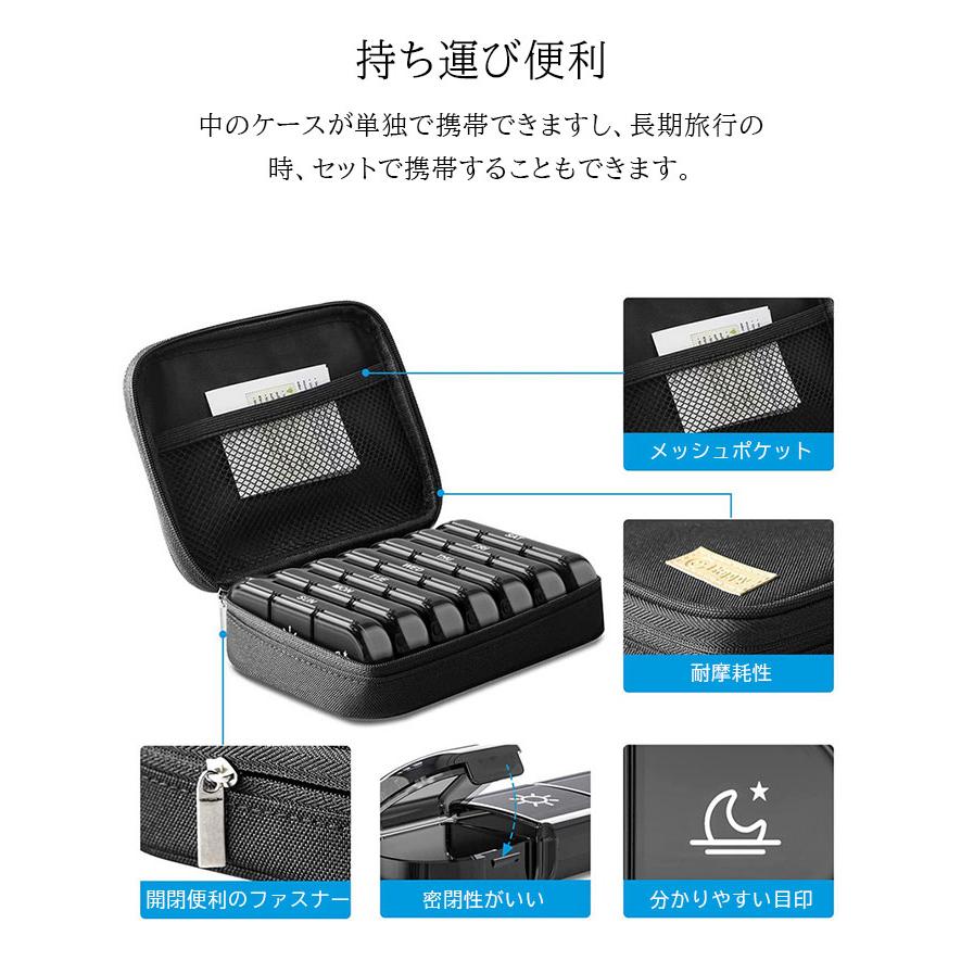 ピルケース 薬ケース 1週間 1日3回 薬入れ 飲み忘れ防止 小分け