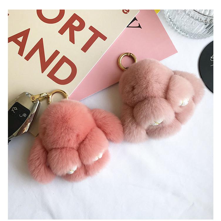 バッグチャーム ファーチャーム ウサギ 動物 ふわふわ もこもこ