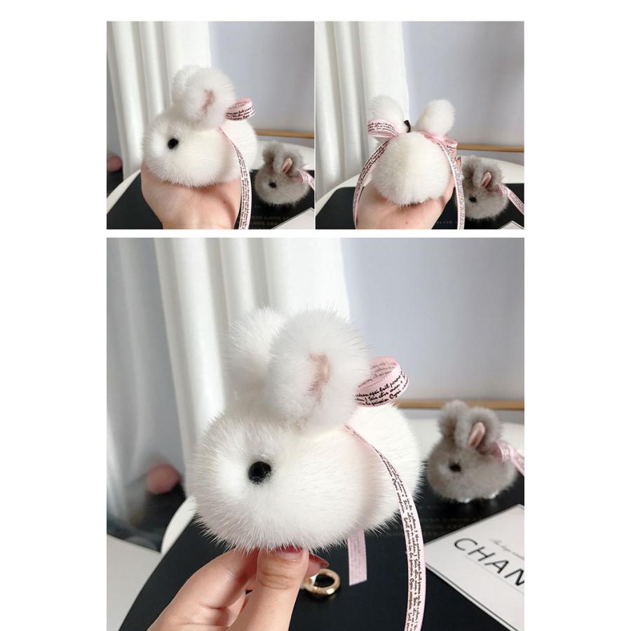 バッグチャーム ファーチャーム ウサギ 動物 ふわふわ もこもこ