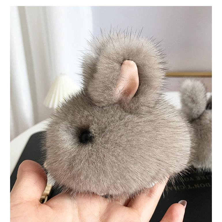 バッグチャーム ファーチャーム ウサギ 動物 ふわふわ もこもこ
