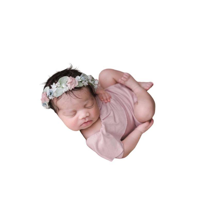 新生児写真 ニューボーンフォト ロンパース 撮影小道具 衣装 スタジオ フォト ニット ベビー 赤ちゃん 記念写真 blush ブラッシュカ