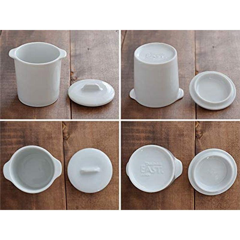 テーブルウェアイースト 茶碗蒸し 和カフェスタイル ジャポネココット蓋付き 2個セット 蒸し碗 ココット スープカップ デザートカップ (ホ