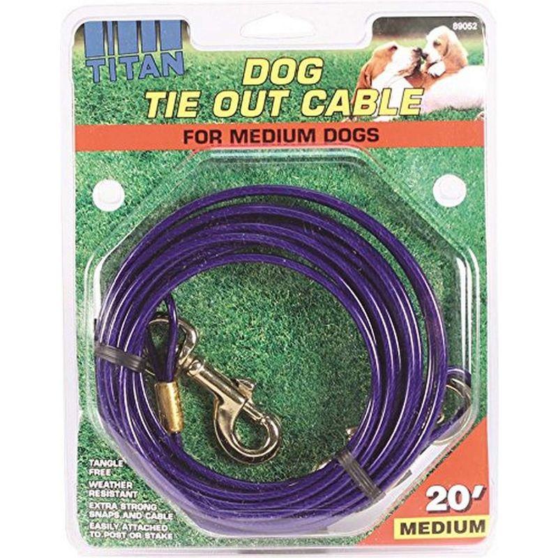 Coastal Pet Products DCP89052 Titan Dog Medium Tie Out Cable, 20Feet