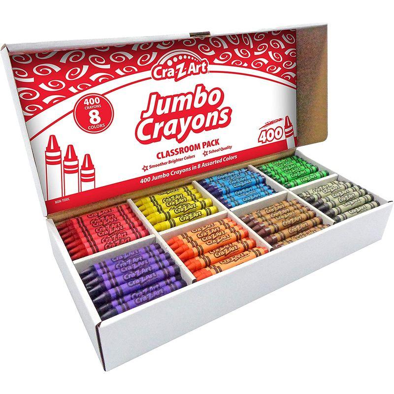 国内即発送国内即発送Cra-Z-Art ジャンボクレヨン バルククラスパック 400ct 8色 画用筆、鉛筆類