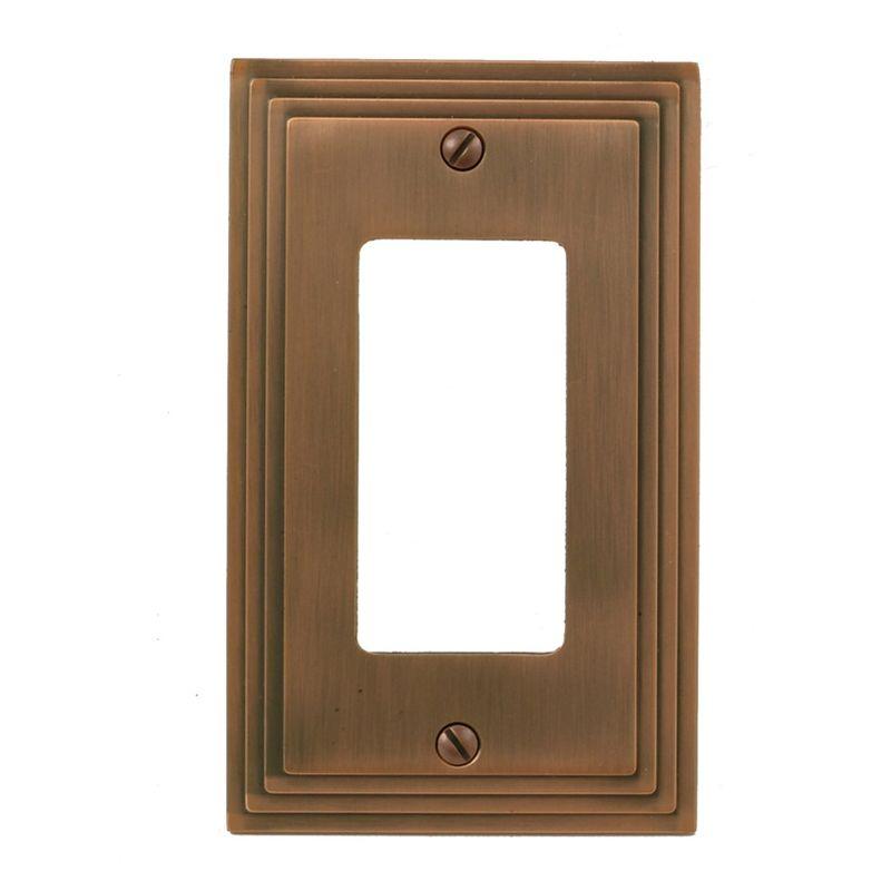 Amerelle 84rac手順キャストメタルウォールプレート、アンティーク銅