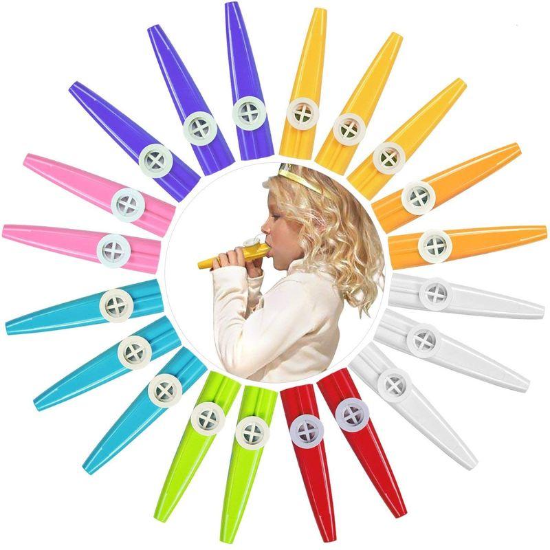(20 pack) 20 Pack Plastic Kazoos Musical Instruments With 20pcs Kazo