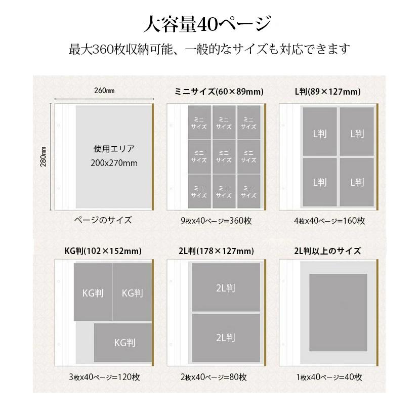 フォトアルバム 手作り アルバム 粘着 L判 フリー台紙 粘着台紙