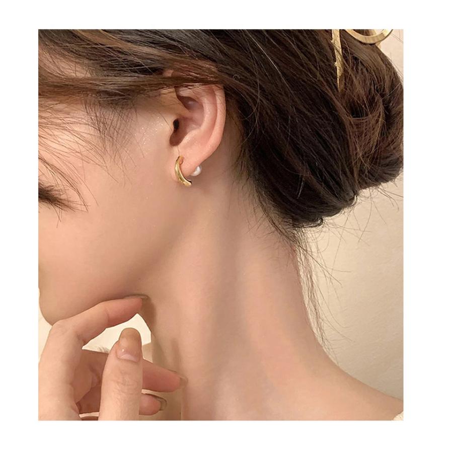 ピアス パール 一粒 イヤリング バックキャッチ レディース