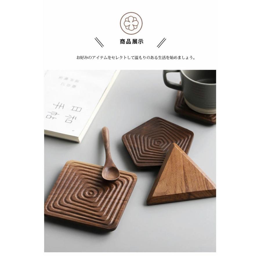 在庫一掃 コースター 北欧 トレー 小皿 天然木製 プレート 防水 断熱