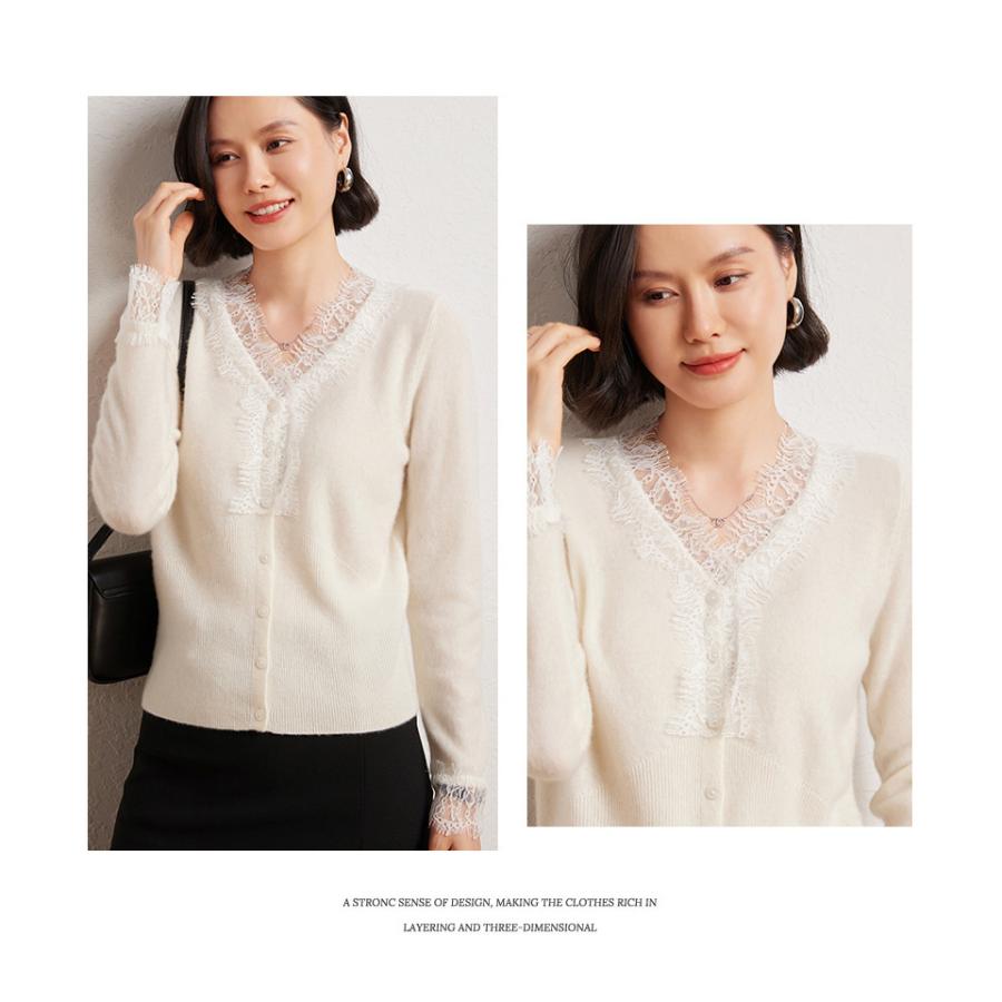 セーター レディース カシミヤ カシミヤ100％ 女性 トップス ニット V