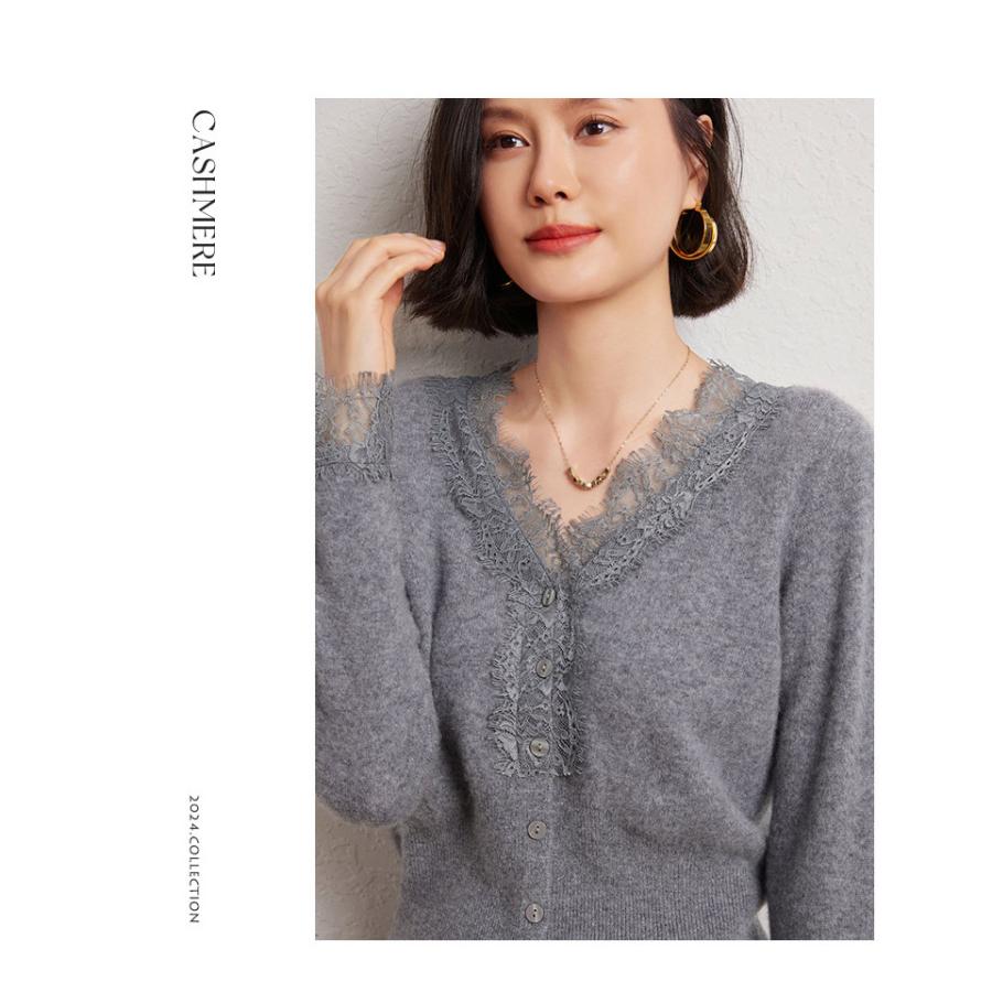 セーター レディース カシミヤ カシミヤ100％ 女性 トップス ニット V