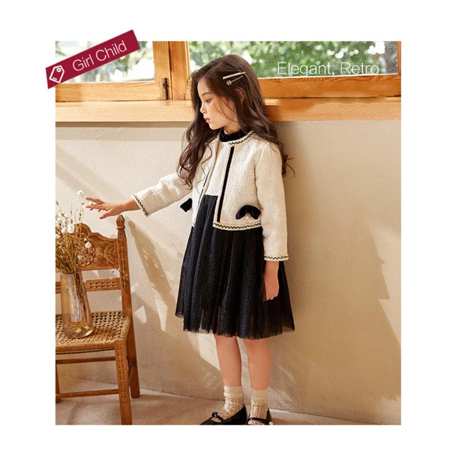 フォーマル スーツ 女の子 ジャケット スカート リボン 3点セット 子供