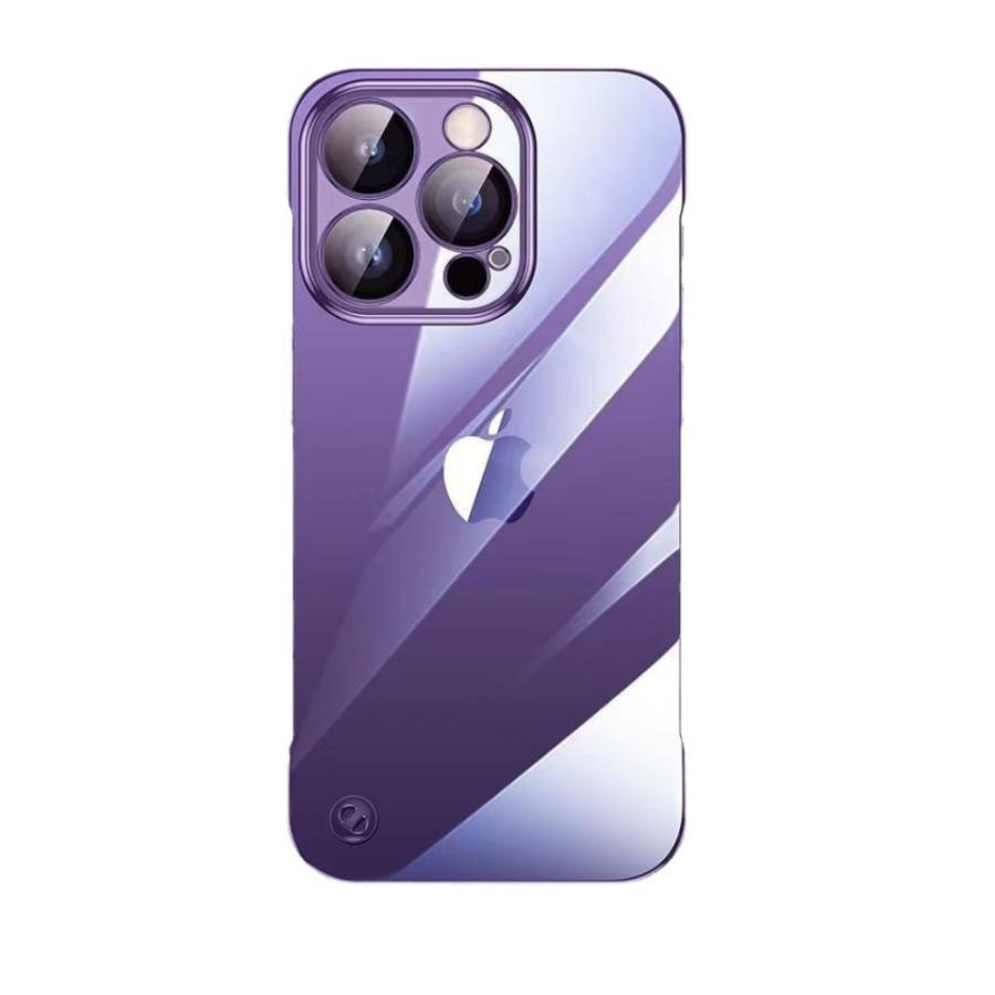 ★iPhone 15ProMax ケース フレームレス 黒色 クリア メイク 鏡 Premium Style iPhone15ProMax ケース カバー ブラック ベージュ