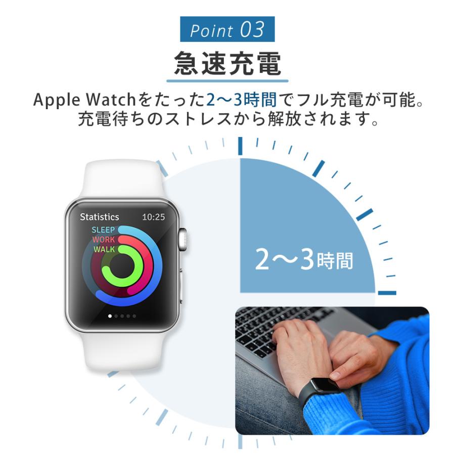 SiTB アップルウォッチ 充電器 ワイヤレス １年保証 Apple Watch 全シリーズ対応 持ち運び 便利 コンパクト 定番｜sanosyoten｜03