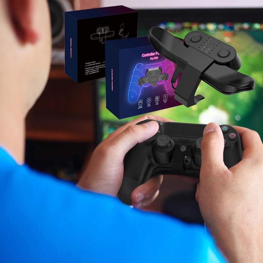 PS4 背面ボタンアタッチメント 背面パドル DUALSHOCK4 ゲームパッドの背面 リコイル制御 連射 PS4 コントローラー 専用 背面ボタン（ブラック）定番  :nk-20210125-001:佐野商店 - 通販 - Yahoo!ショッピング