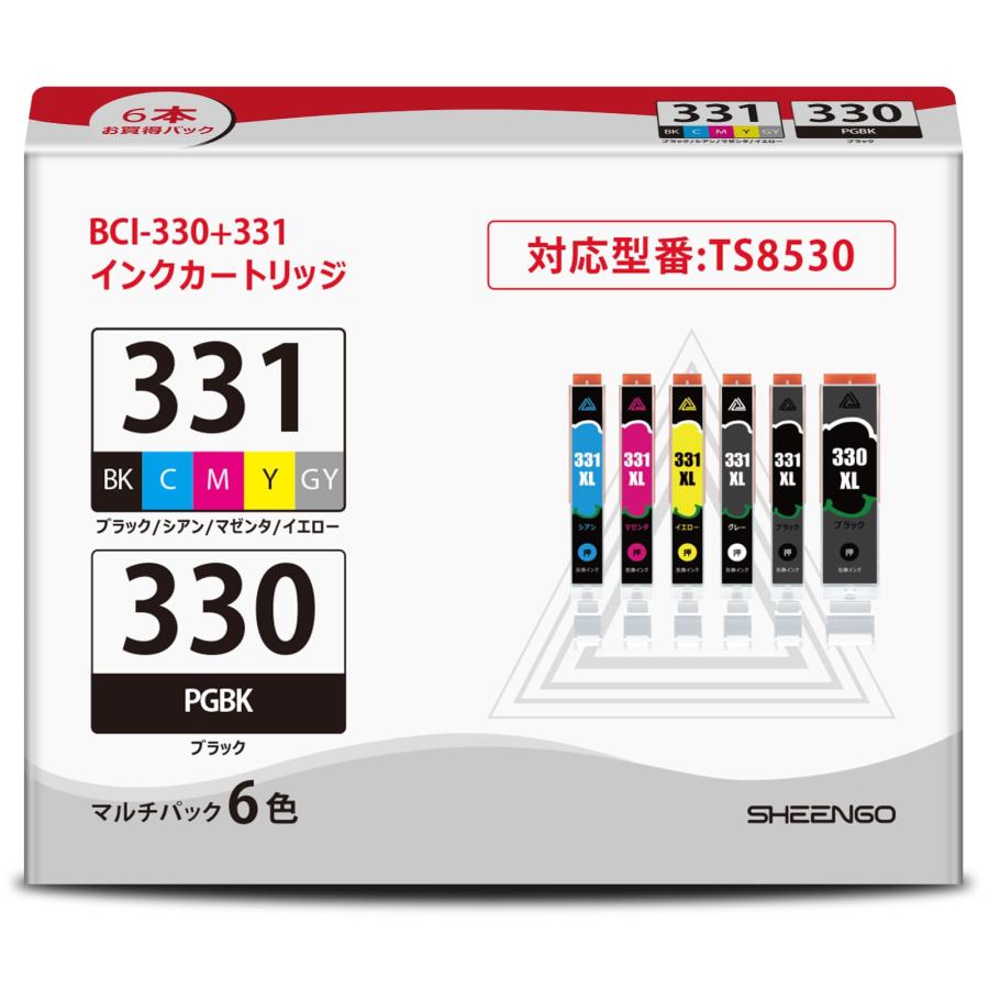 BCI-331+330/6MP インクカートリッジ キヤノン 用 BCI-331(BK/C/M/Y/GY)+330 6色マルチパック 純正 (大容量（Yahoo!・佐野商店）