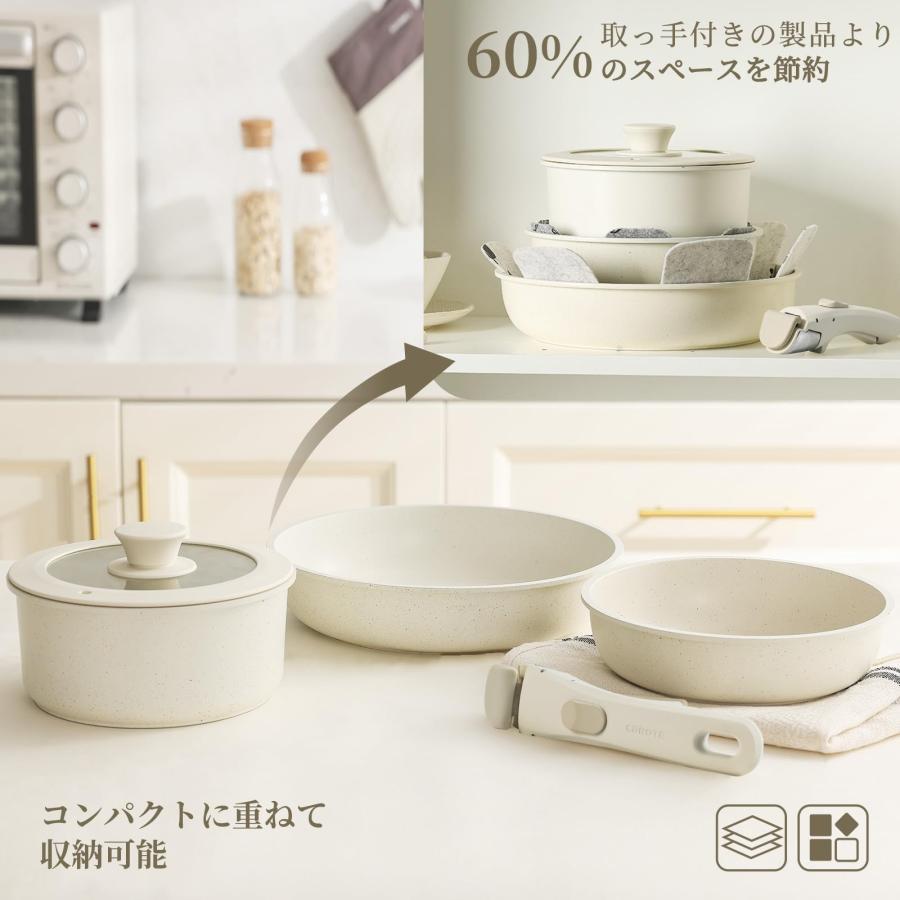 CAROTE カローテ フライパン セット 7点 IH?ガス火対応 PFOA CAROTE カローテ フライパン セット 7点 IH?ガス火対応 PFOA