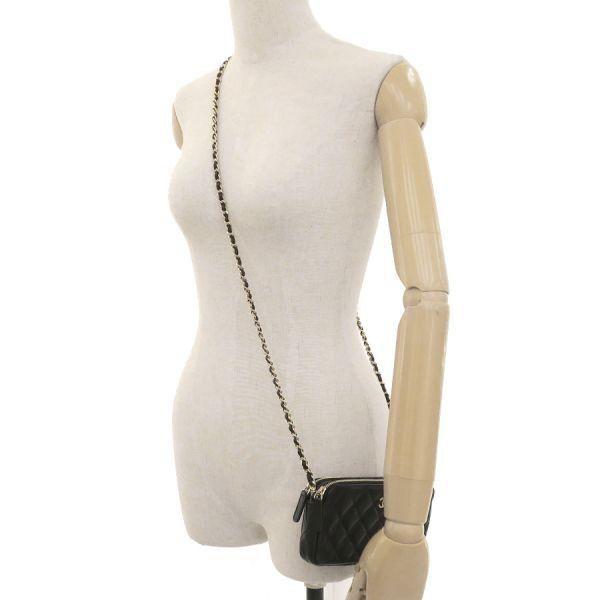 CHANEL シャネル マトラッセ・チェーンウォレット Aランク